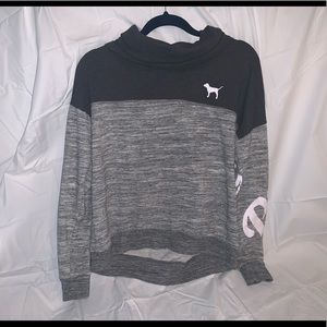 Trendy Pink ~ Victoria’s Secret Grey Sweatshirt